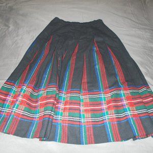 Pendleton Plaid Pleated Wool Skirt Size 10